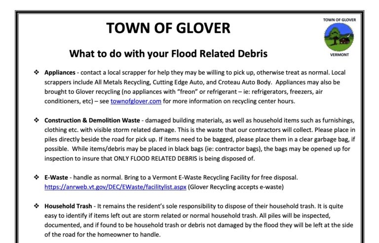 What to do with Flood Debris