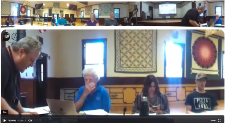 Select Board Meeting Video 8/11/2022