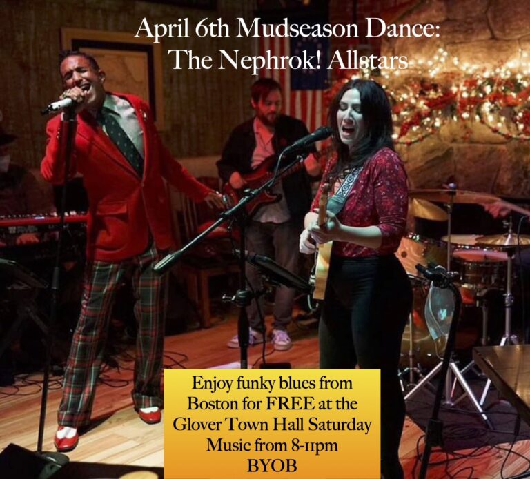 Mudseason Dance at Town Hall April 6th